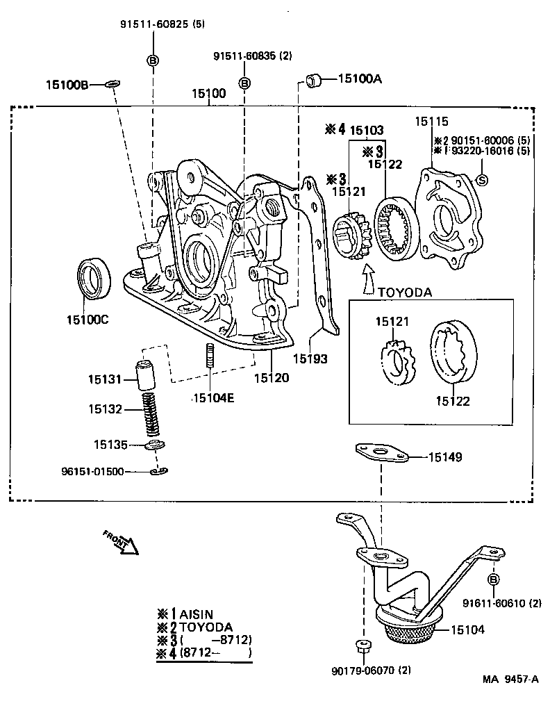 15132-01020 SPRING, OIL PUMP RELIEF VALVE product image