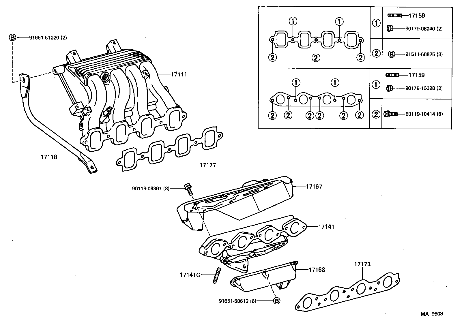 90116-10121 BOLT, STUD(FOR TURBOCHARGER) product image