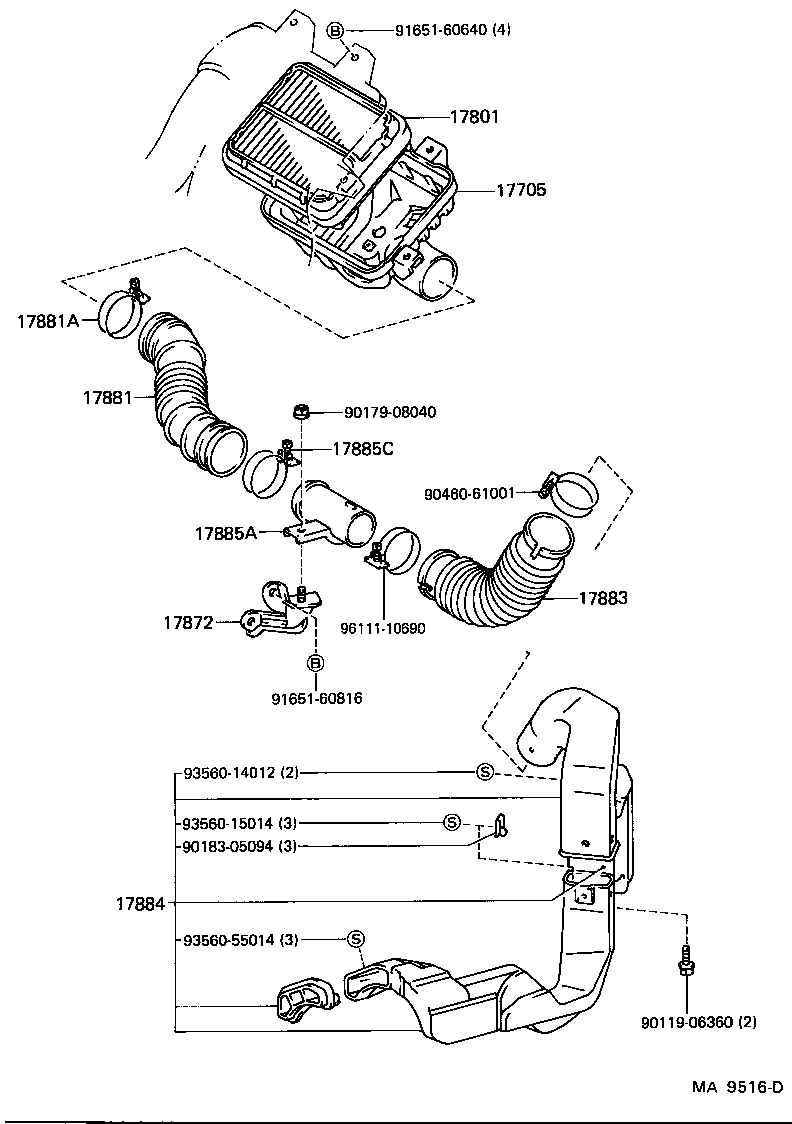17700-10080 CLEANER ASSY, AIR product image
