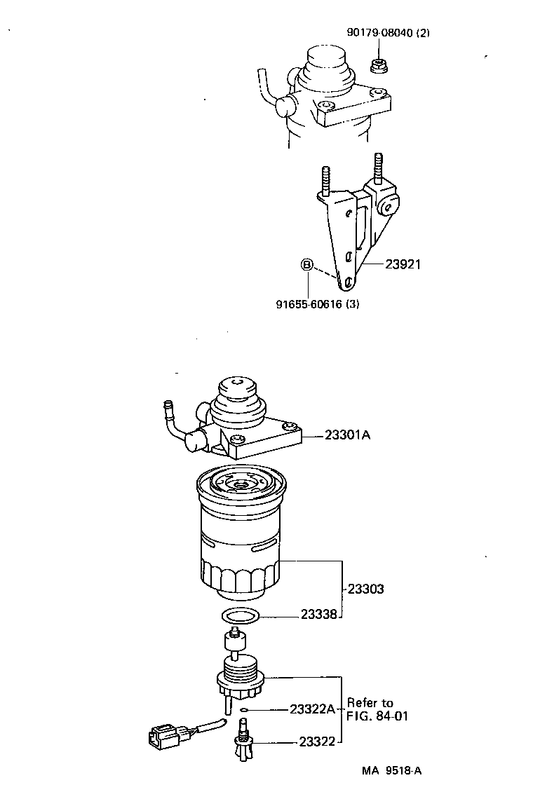 23300-34100 FILTER ASSY, FUEL product image