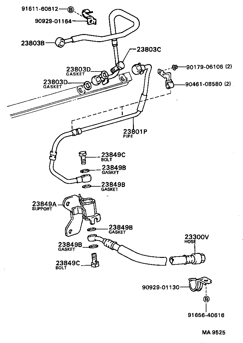 16267-88302 HOSE, WATER BY-PASS, NO.1 product image