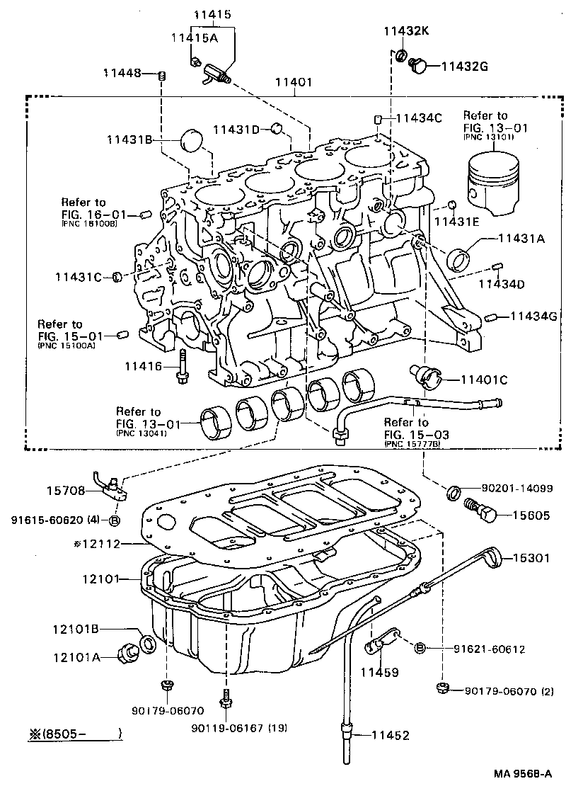 11401-69225 BLOCK SUB-ASSY, CYLINDER product image