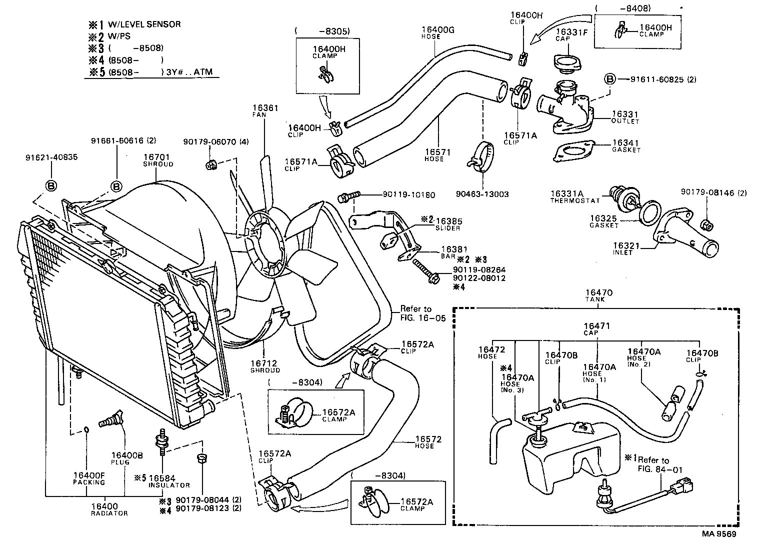 16267-73010 HOSE, WATER BY-PASS, NO.3 product image