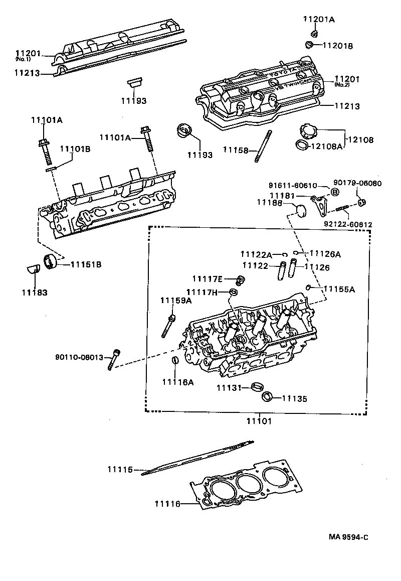 11101-69045 HEAD SUB-ASSY, CYLINDER product image