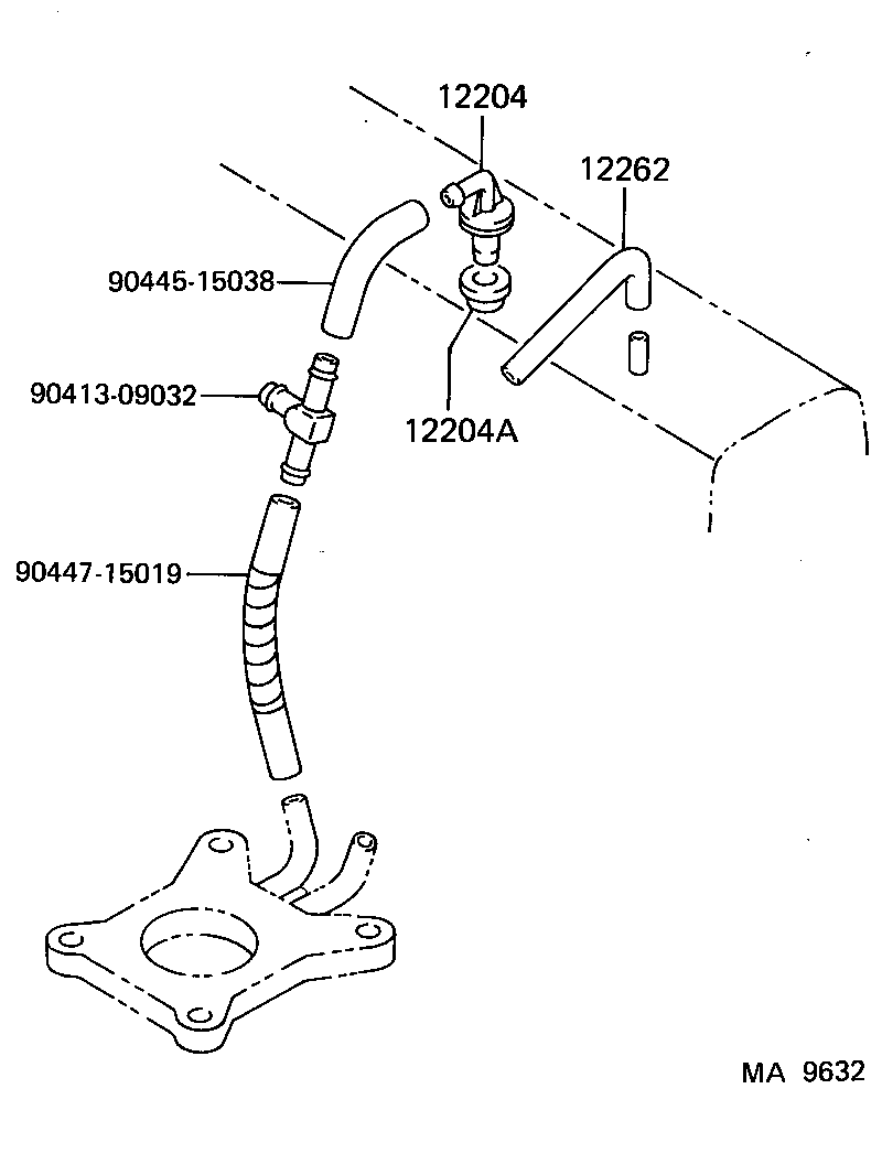 12262-10020 HOSE, VENTILATION, NO.2 product image