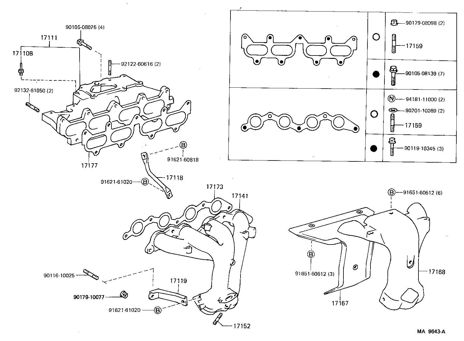 90116-08254 BOLT, STUD(FOR MANIFOLD TO CYLINDER HEAD) product image