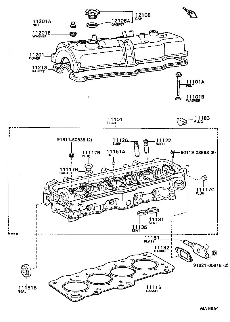 11101-88381 HEAD SUB-ASSY, CYLINDER product image