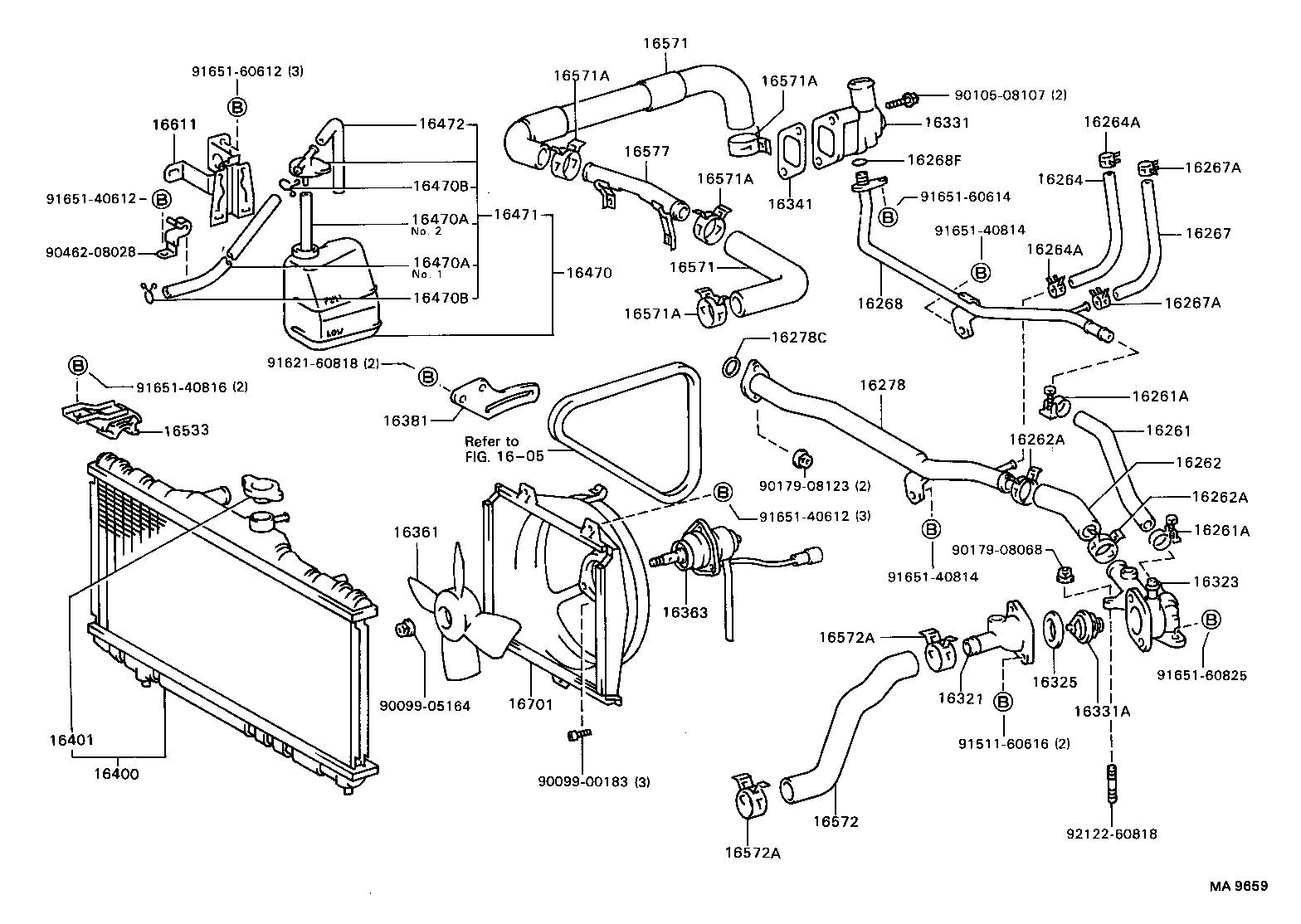 16571-16110 HOSE, RADIATOR, INLET product image