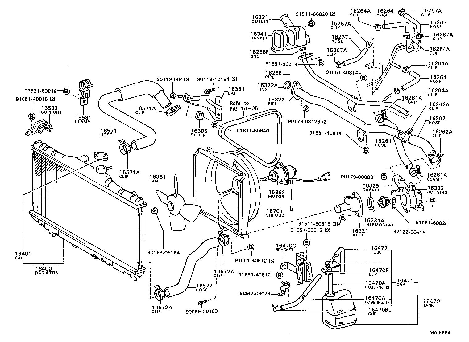 16571-16110 HOSE, RADIATOR, INLET product image