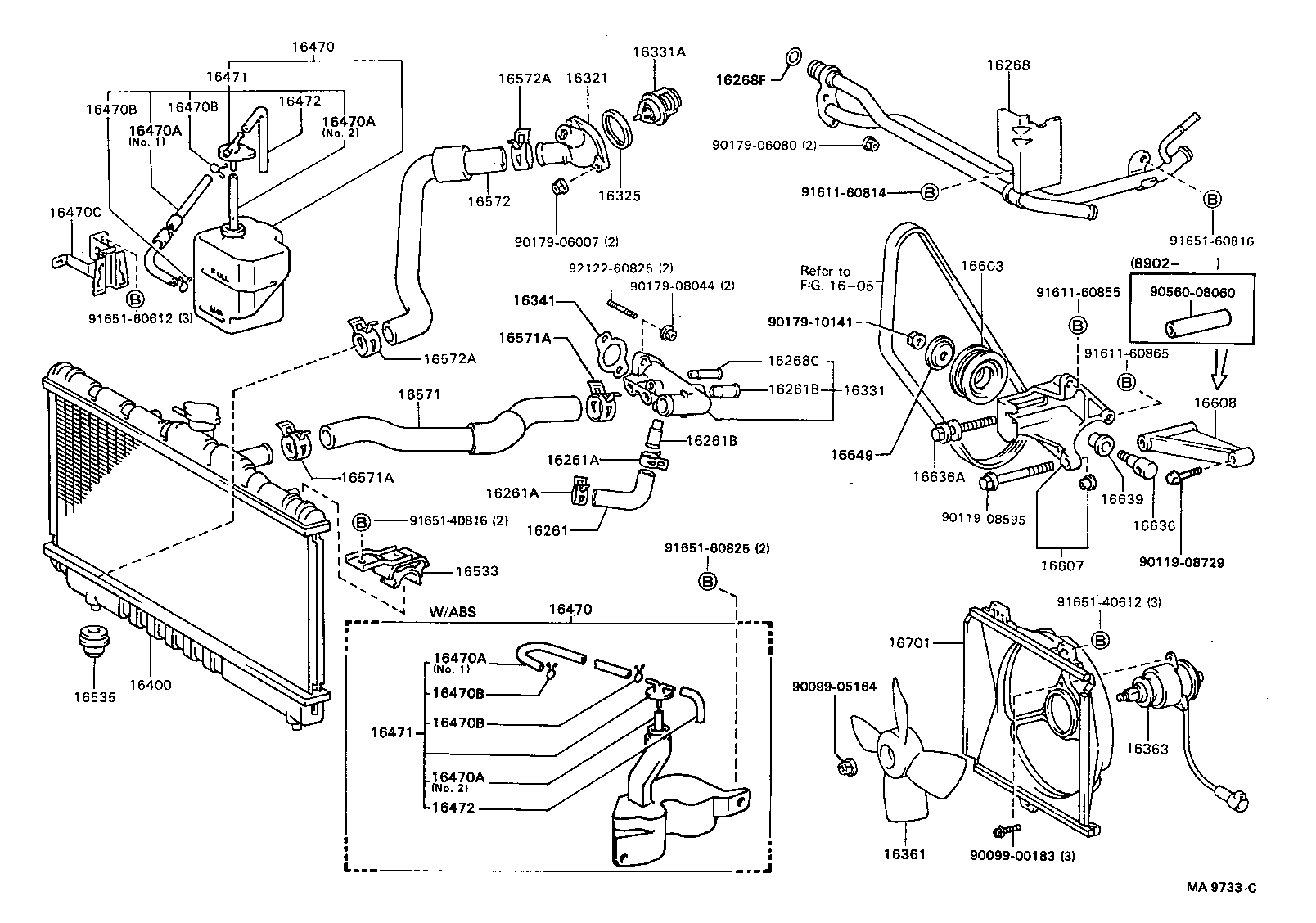 16400-74260 RADIATOR ASSY product image