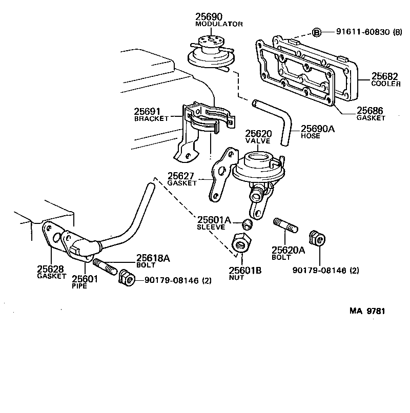 25620-54080 VALVE ASSY, EGR product image