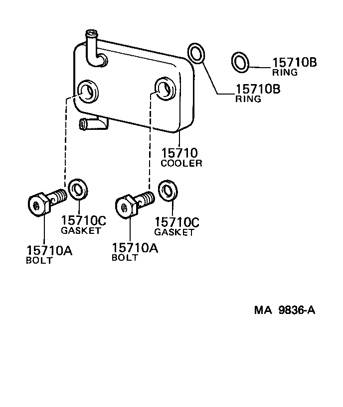 15710-61020 COOLER ASSY, OIL product image