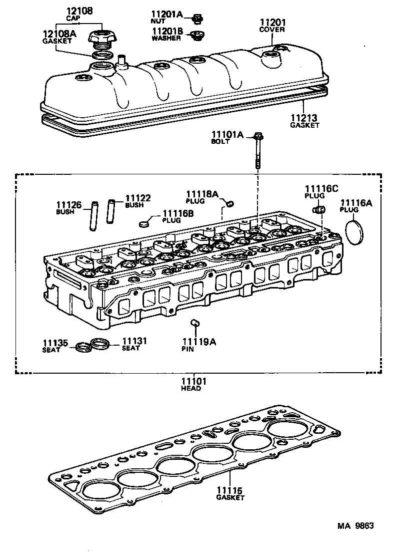 11101-17020 HEAD SUB-ASSY, CYLINDER product image