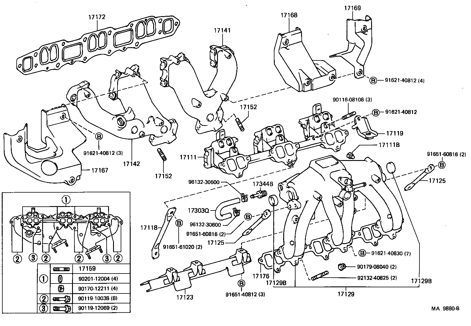 04175-17020 GASKET KIT, TURBOCHARGER product image