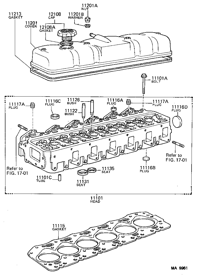 11101-68012 HEAD SUB-ASSY, CYLINDER product image