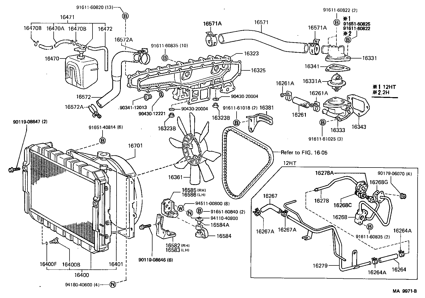 16405-61030 CAP SUB-ASSY, RESERVE TANK product image