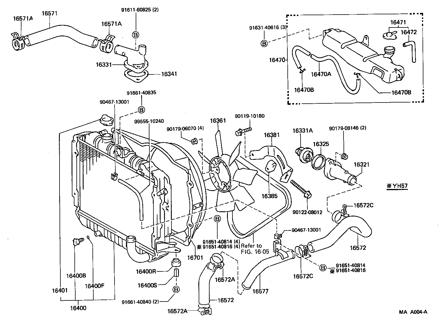 16027-54021 PIPE SUB-ASSY, TURBO WATER, NO.1 product image
