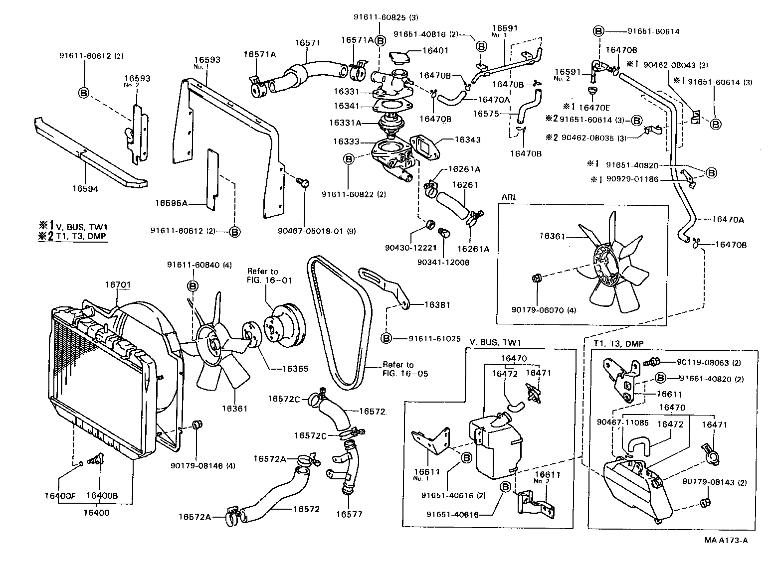 16573-56040 HOSE, RADIATOR, OUTLET product image