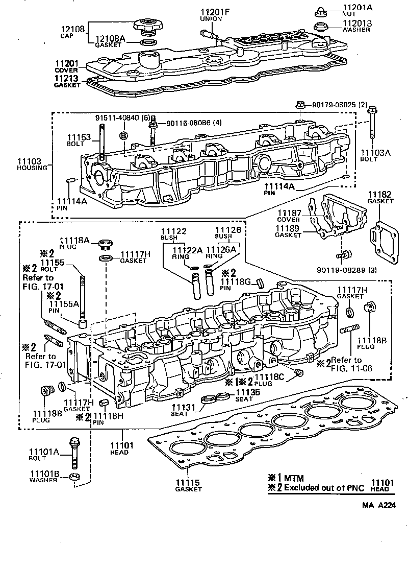 11101-70050 HEAD SUB-ASSY, CYLINDER product image