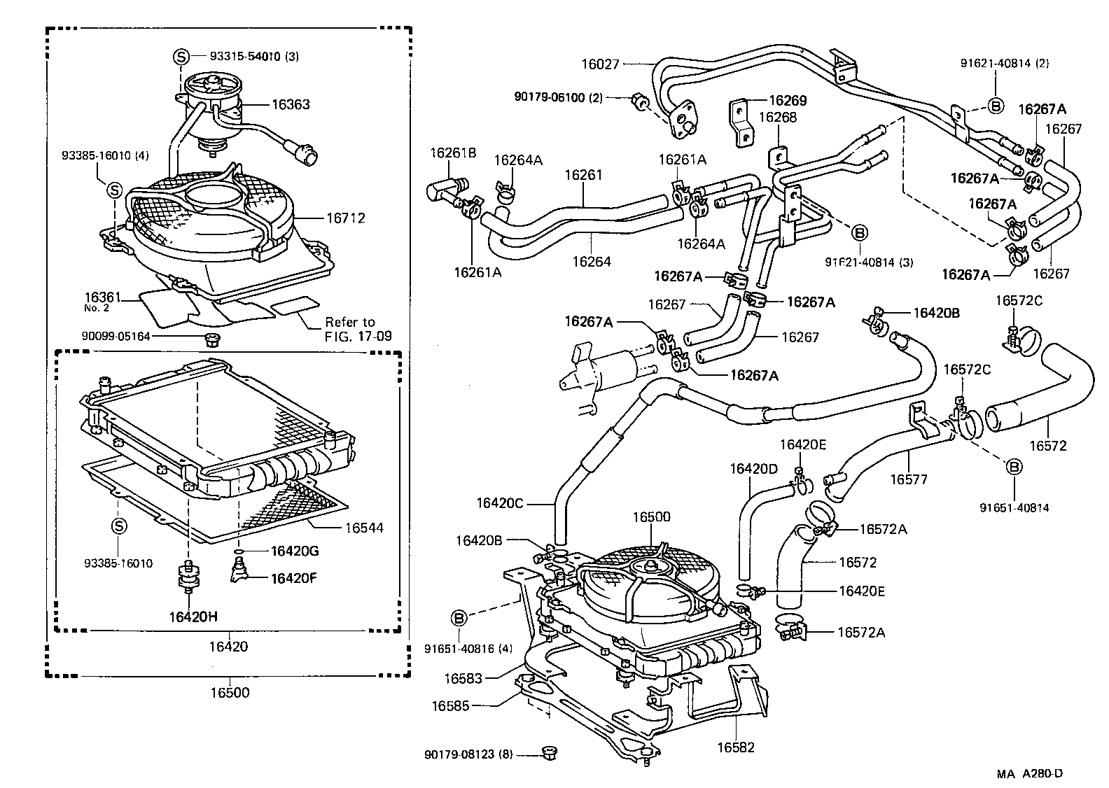 16027-54021 PIPE SUB-ASSY, TURBO WATER, NO.1 product image