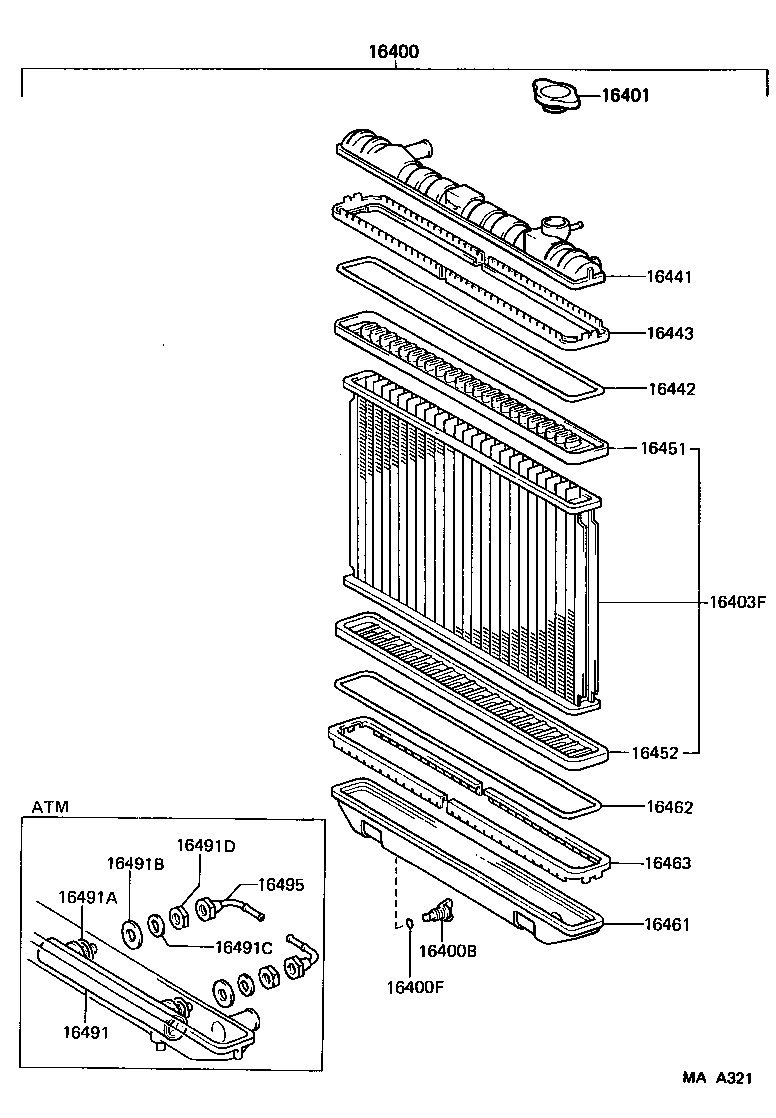 16261-54110 HOSE, WATER BY-PASS product image