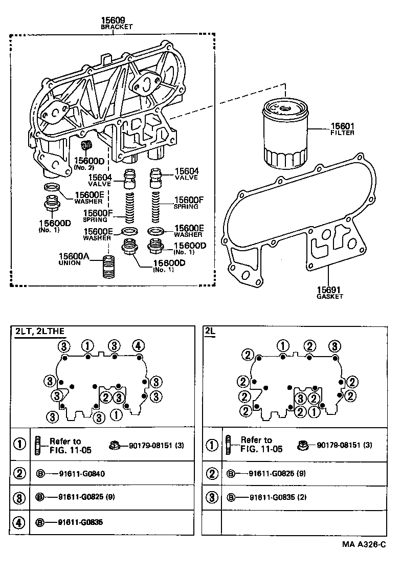 15609-50020 BRACKET SUB-ASSY, OIL FILTER product image