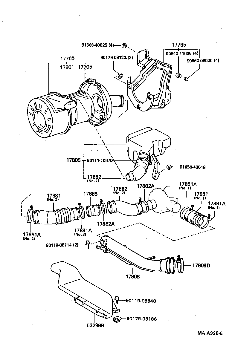 17344-73010 HOSE, AIR, NO.4 product image