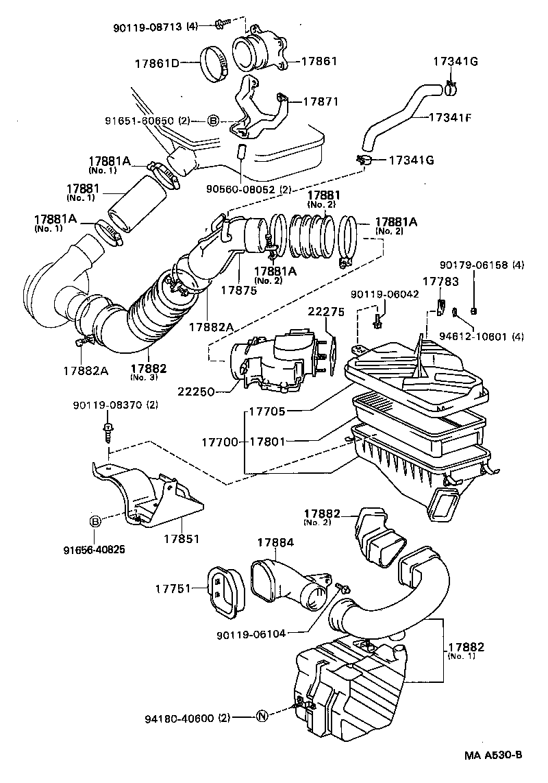 17705-16250 CAP SUB-ASSY, AIR CLEANER product image