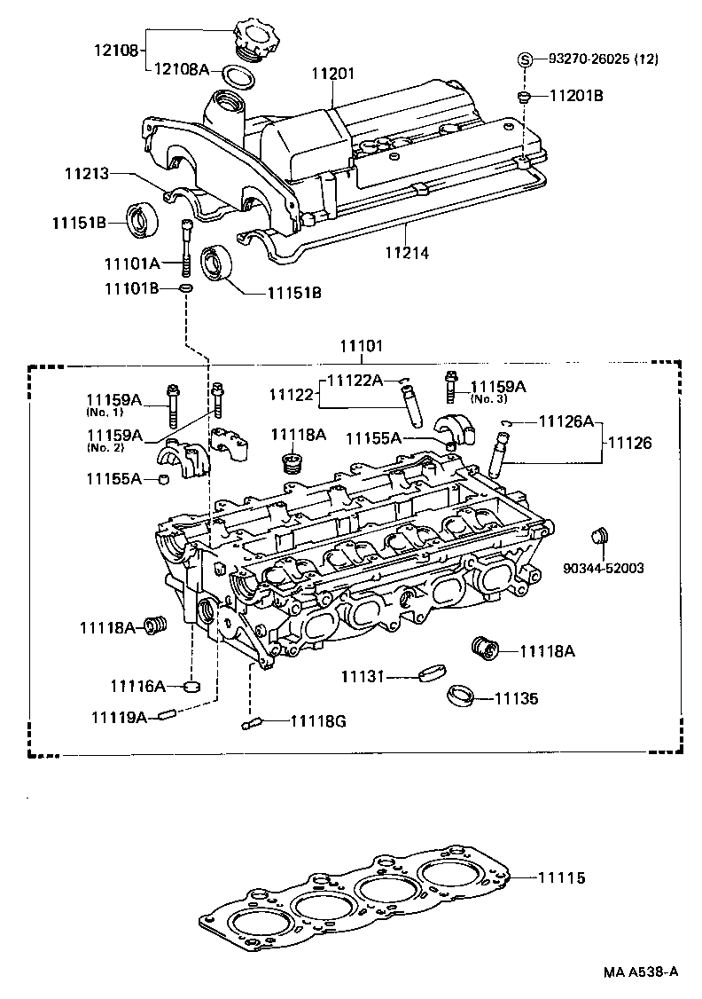 11101-88381 HEAD SUB-ASSY, CYLINDER product image