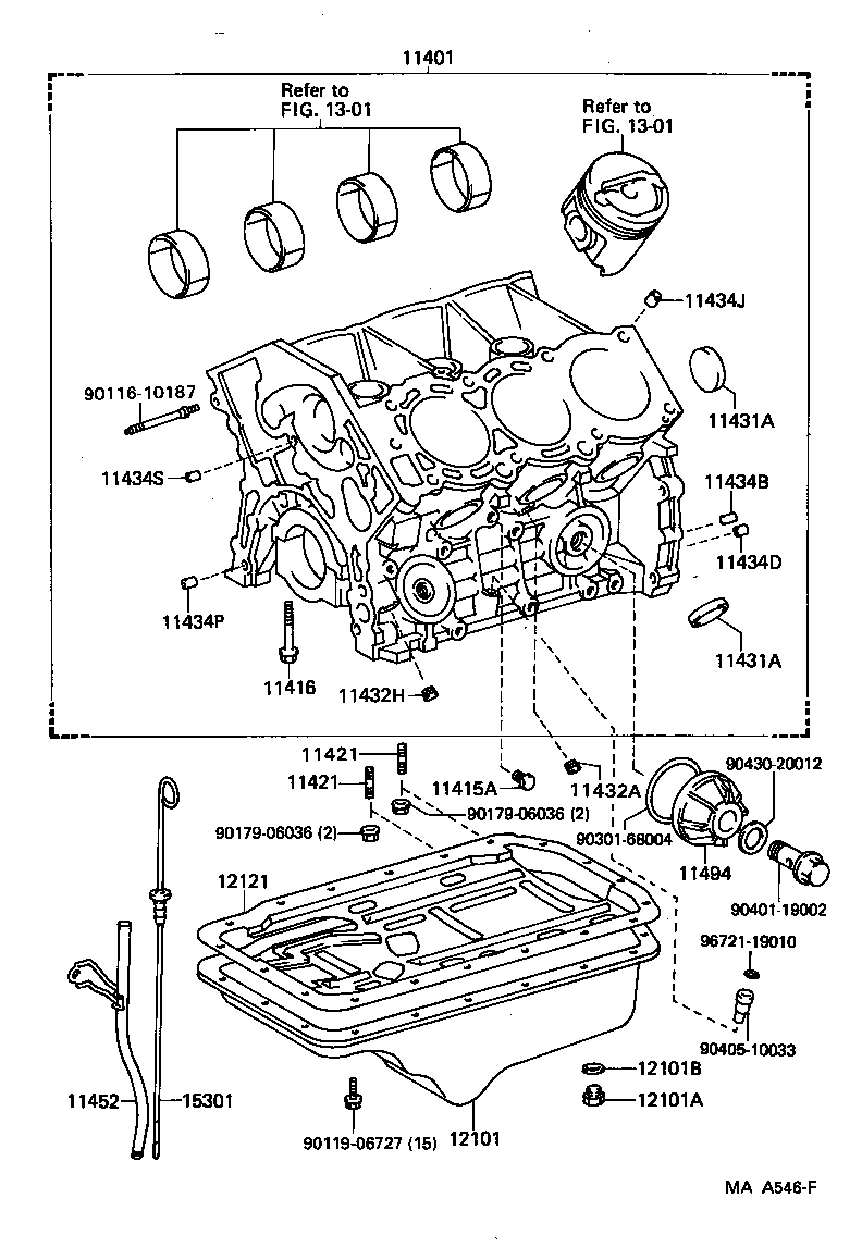 11401-69525 BLOCK SUB-ASSY, CYLINDER product image