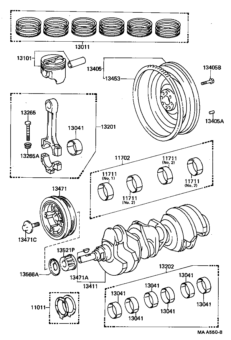 11071-65010 BEARING, CRANKSHAFT product image