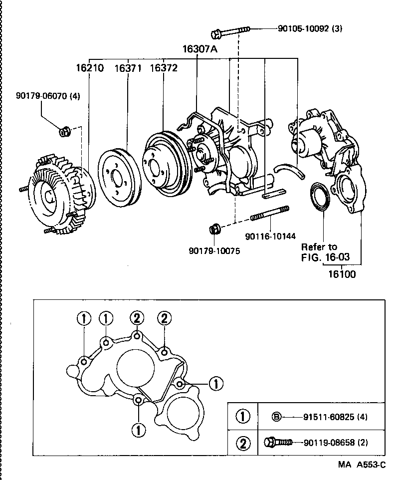 16100-69215 PUMP ASSY, ENGINE WATER product image