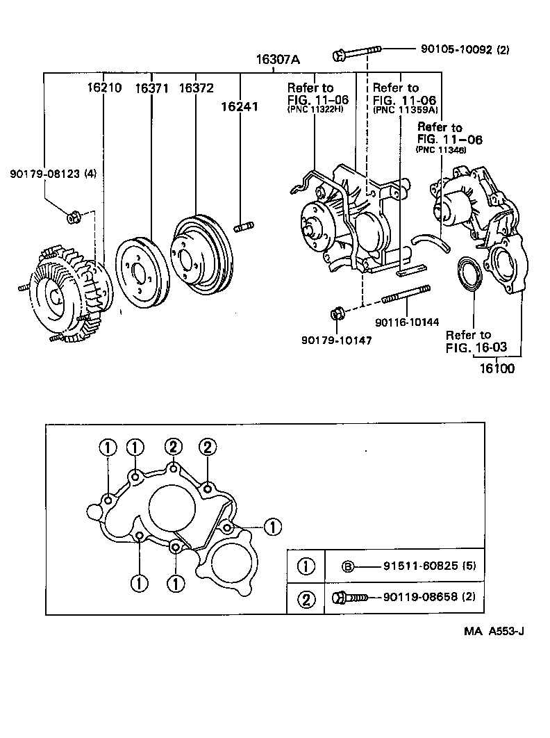 16100-69385 PUMP ASSY, ENGINE WATER product image
