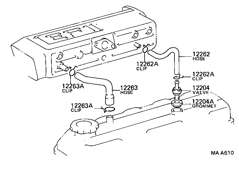 12261-71021 HOSE, VENTILATION product image