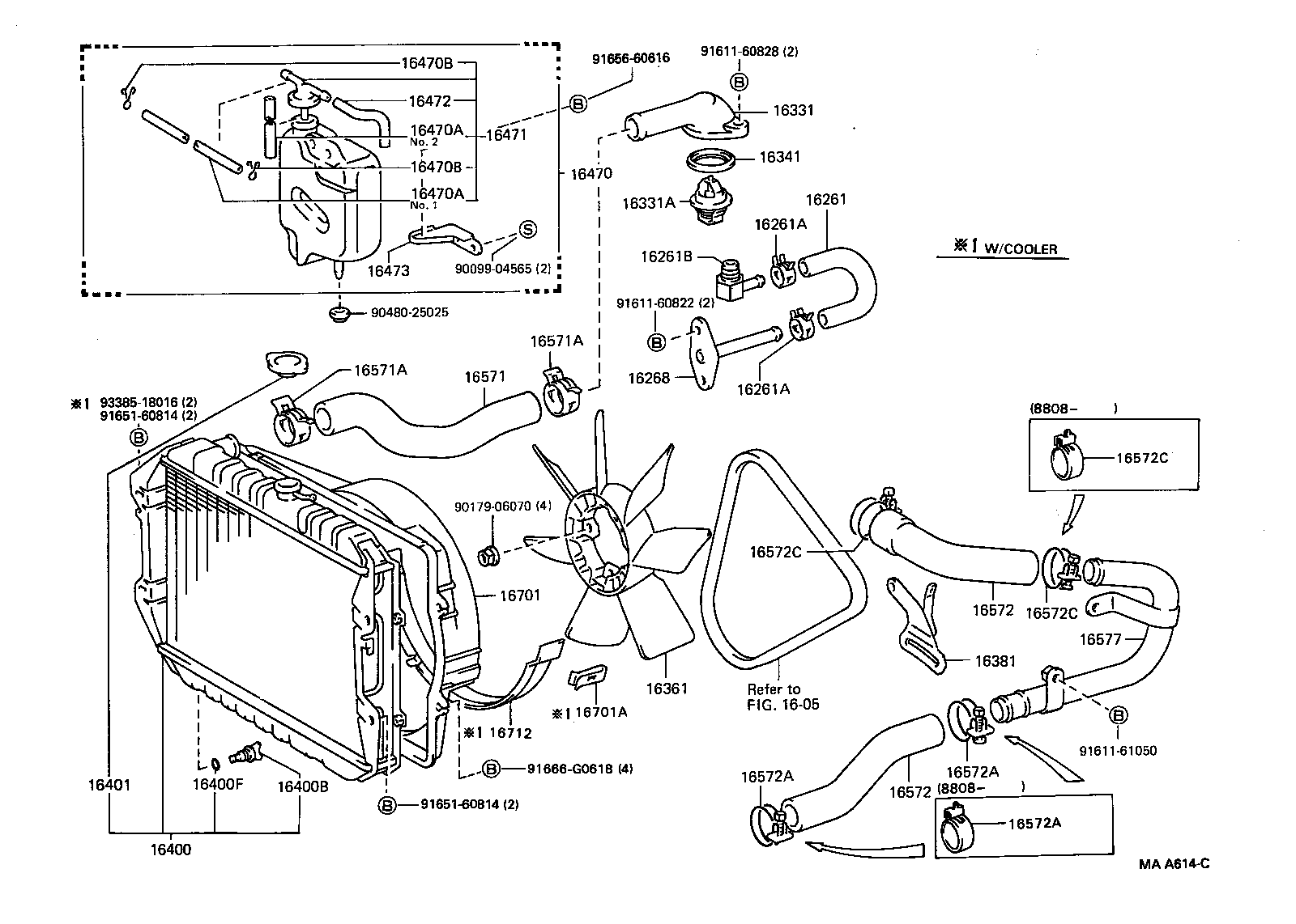 16261-35060 HOSE, WATER BY-PASS product image
