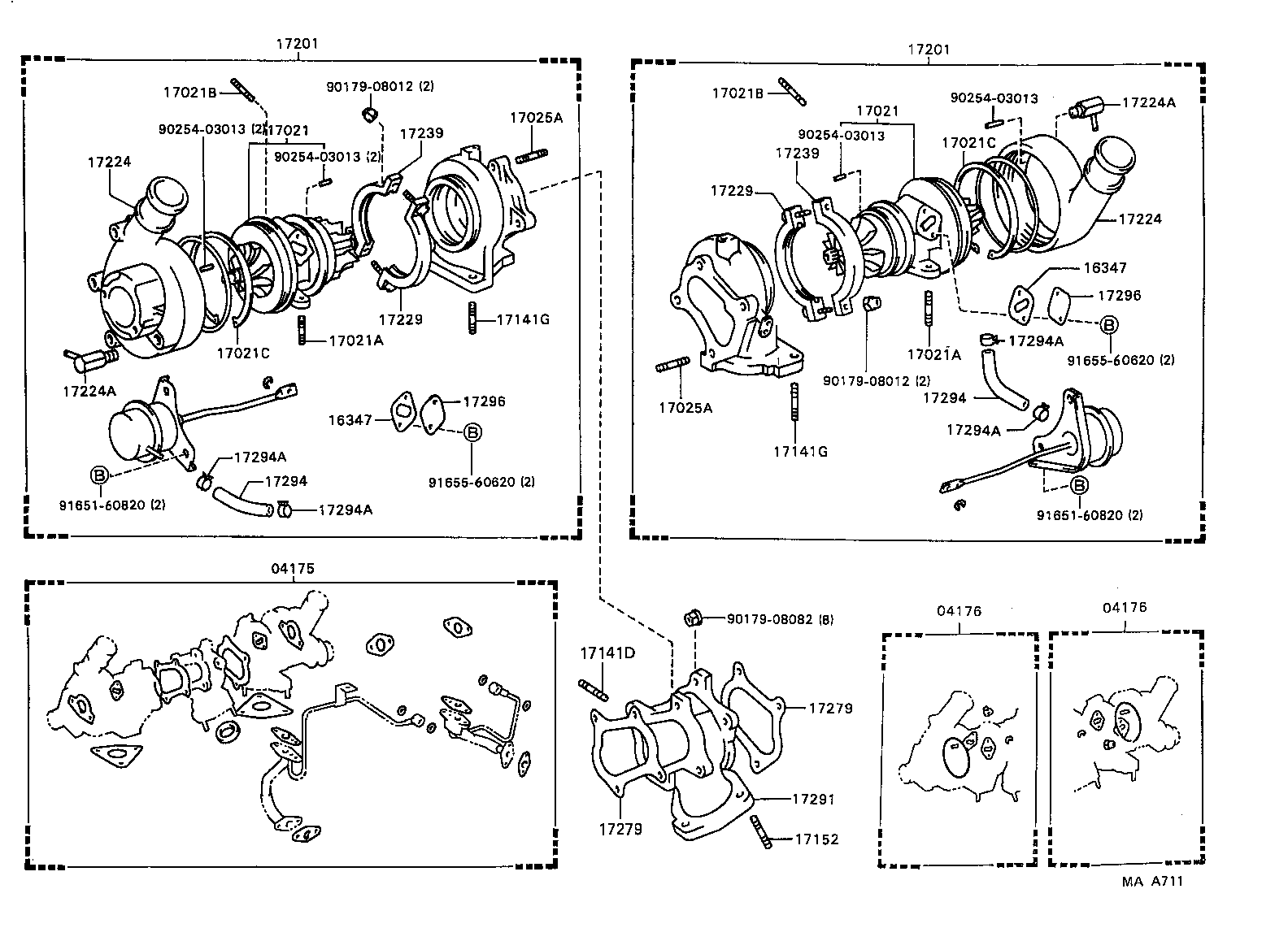 04176-58010 SEAL KIT, TURBOCHARGER product image