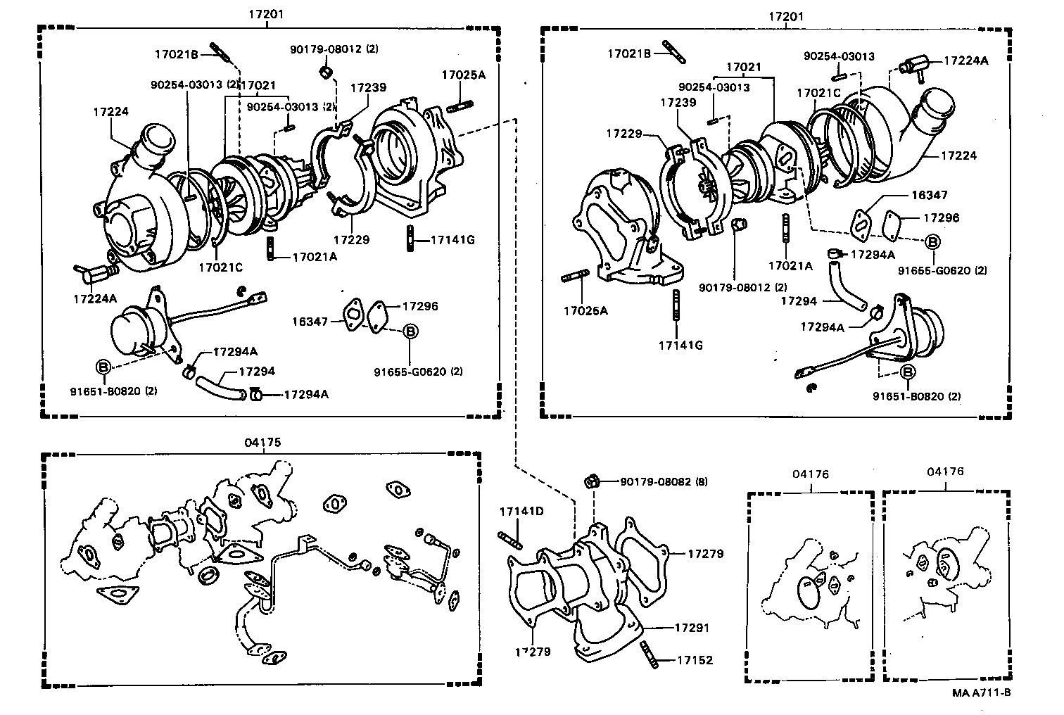 17141-74101 MANIFOLD, EXHAUST product image