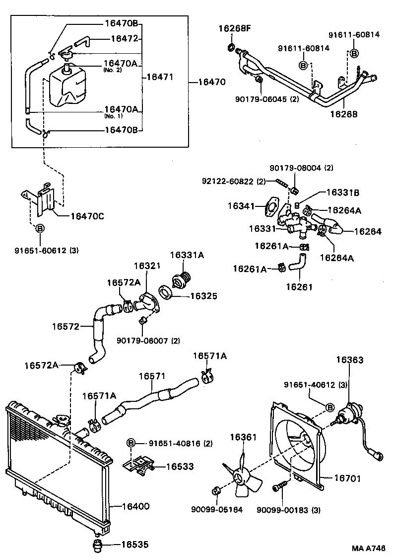 16400-74260 RADIATOR ASSY product image