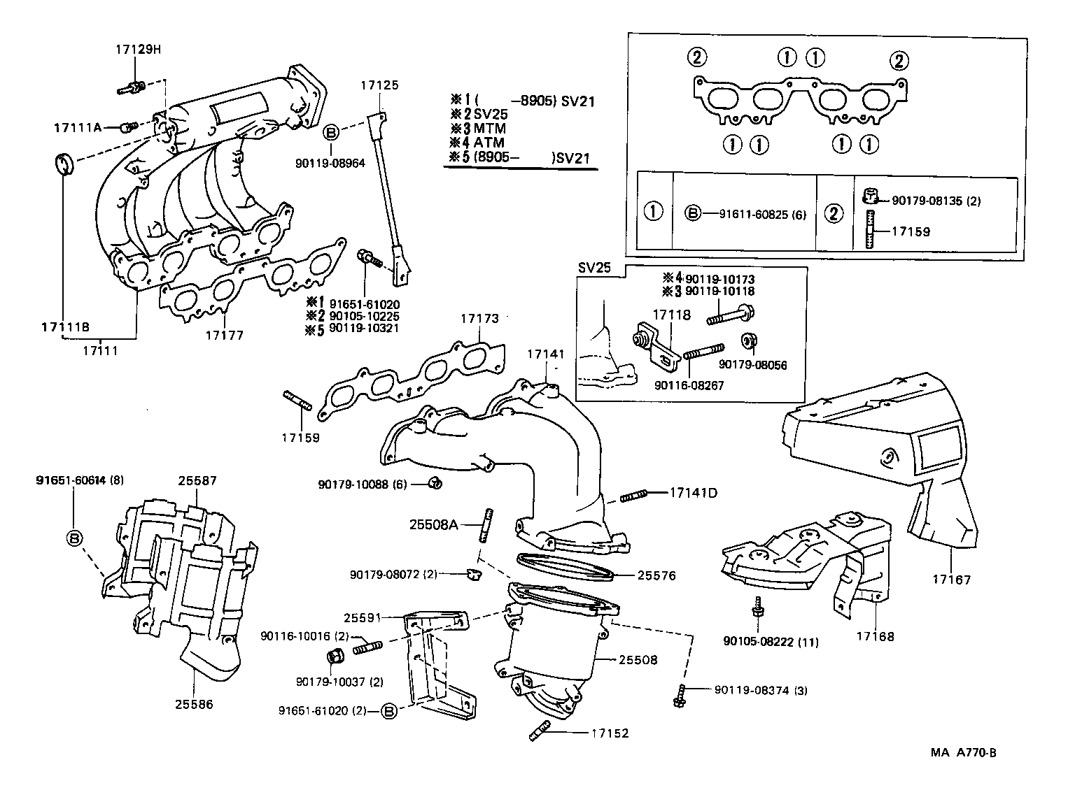 17106-62012 PIPE SUB-ASSY, EXHAUST CROSSOVER product image