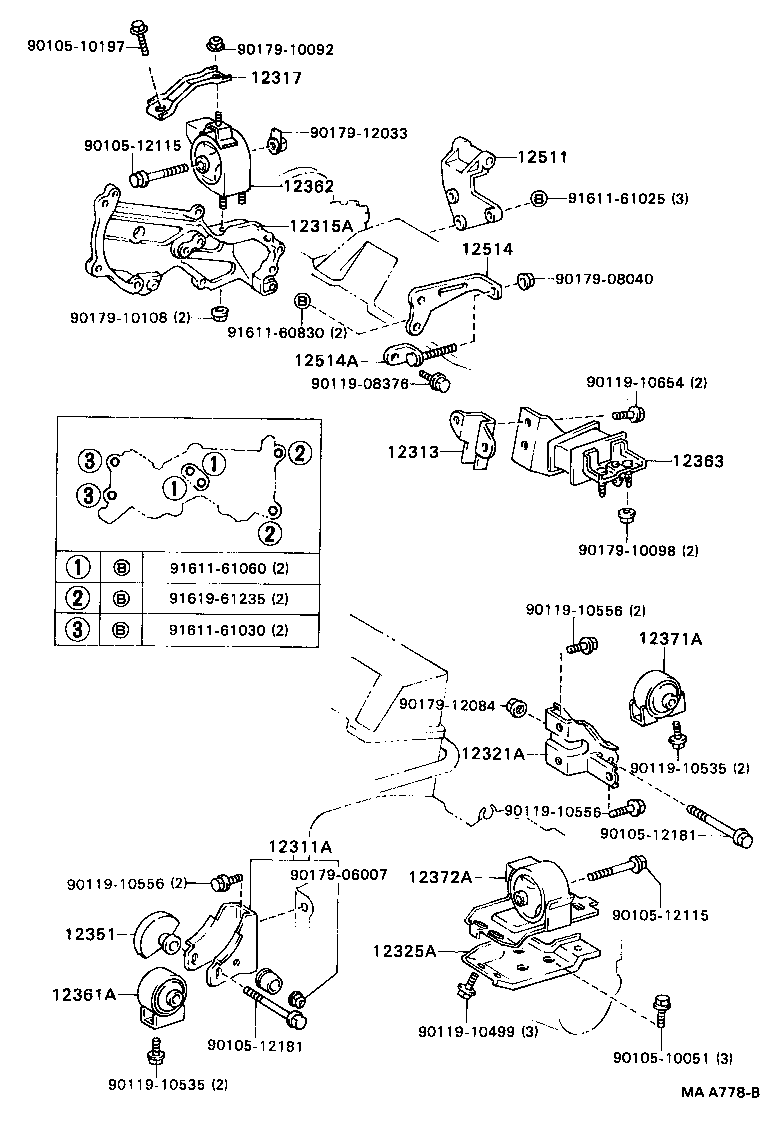 12351-64040 DAMPER, ENGINE MOUNTING product image