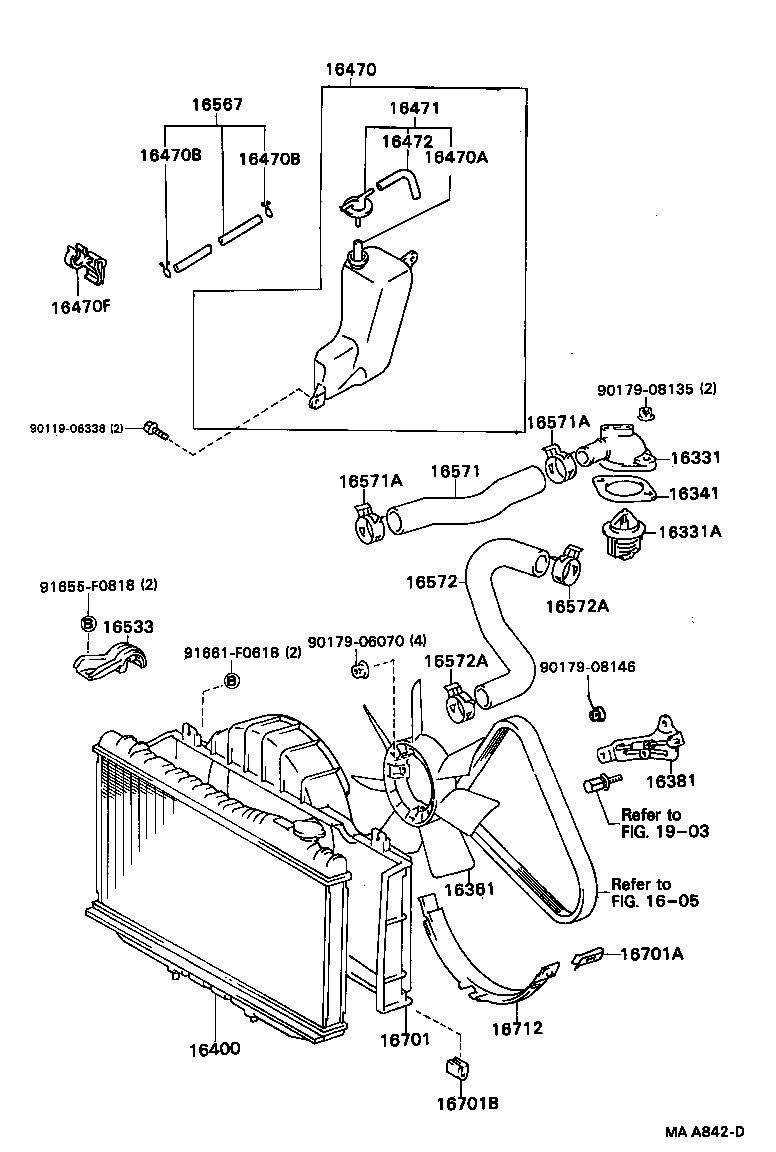 16264-70060 HOSE, WATER BY-PASS, NO.2 product image