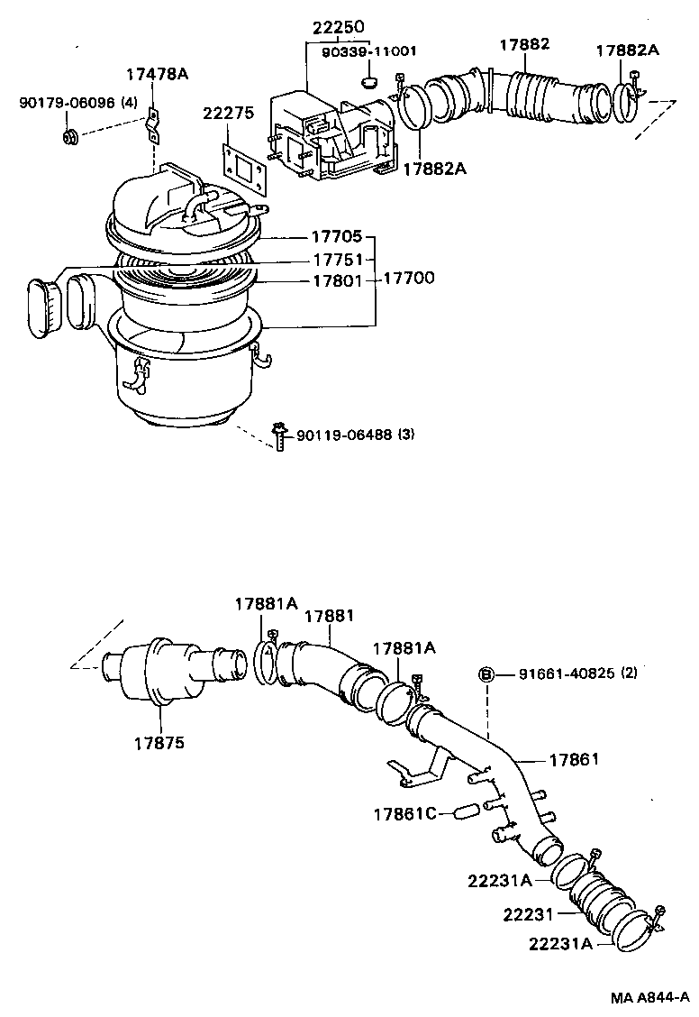 17705-35180 CAP SUB-ASSY, AIR CLEANER product image