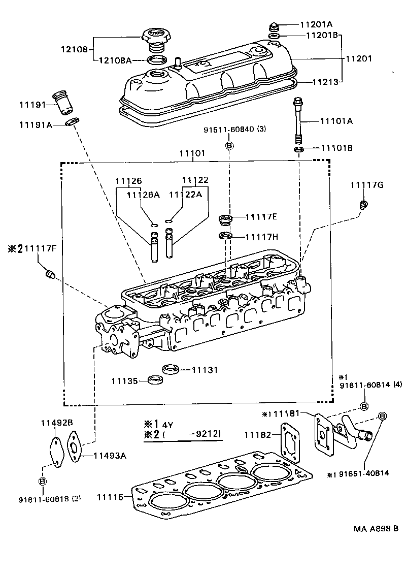 11101-69126 HEAD SUB-ASSY, CYLINDER product image
