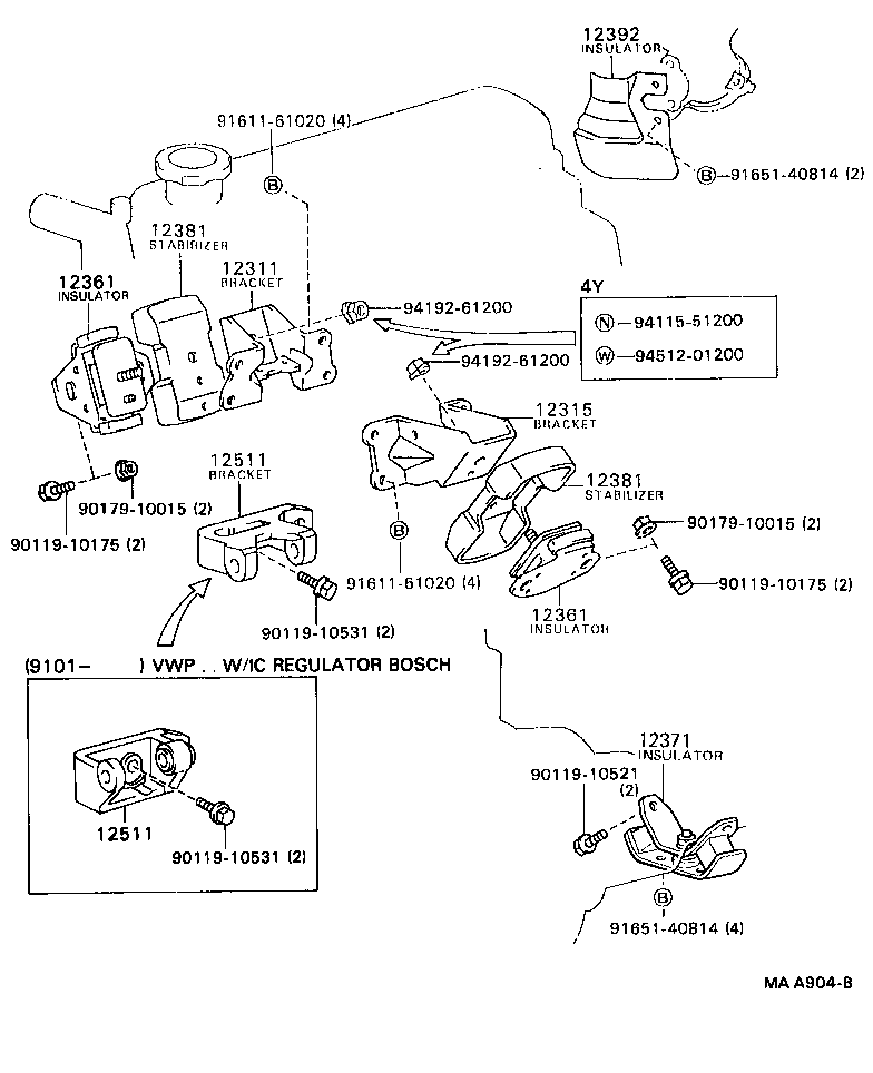 12381-67010 STABILIZER, ENGINE MOUNTING product image