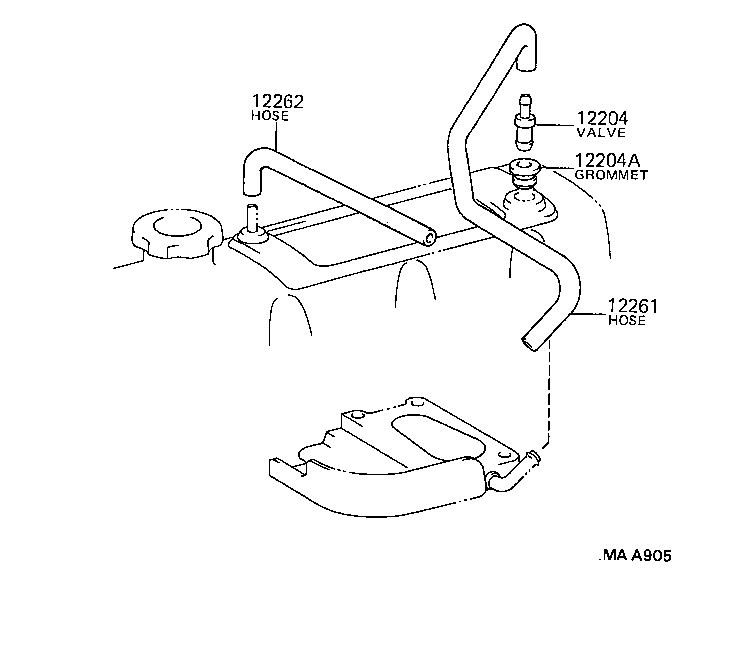 12262-75150 HOSE, VENTILATION, NO.3 product image