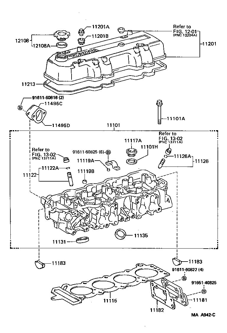 11101-69126 HEAD SUB-ASSY, CYLINDER product image