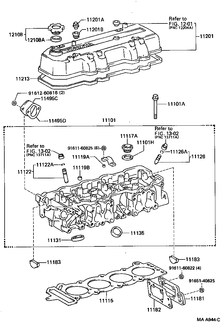 11102-65020 HEAD SUB-ASSY, CYLINDER product image