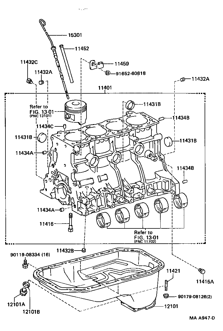 11401-69525 BLOCK SUB-ASSY, CYLINDER product image