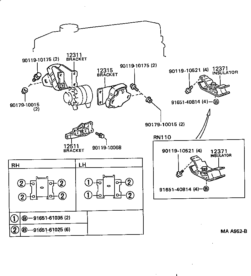12381-67010 STABILIZER, ENGINE MOUNTING product image