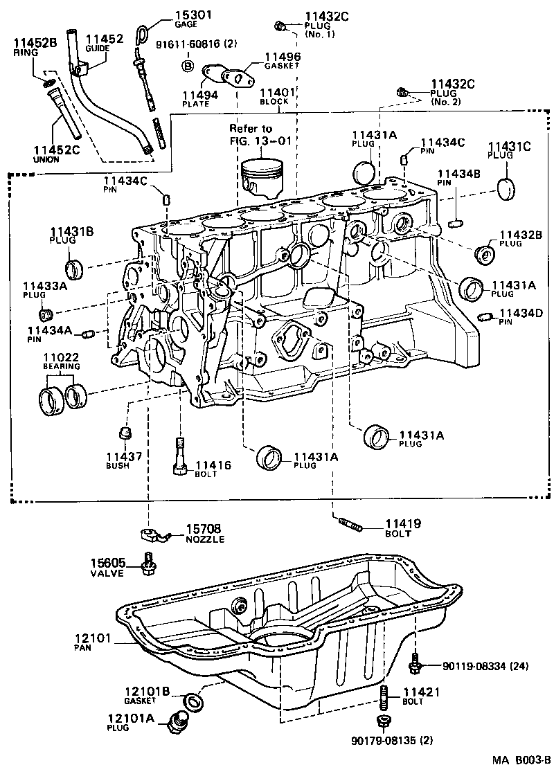 15318-42011 GASKET, OIL HOLE COVER PLATE product image